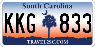 SC license plate KKG833