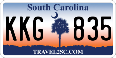 SC license plate KKG835