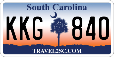 SC license plate KKG840