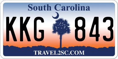 SC license plate KKG843