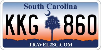 SC license plate KKG860