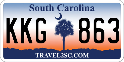 SC license plate KKG863