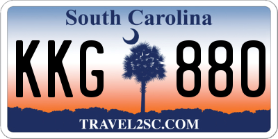 SC license plate KKG880
