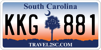 SC license plate KKG881