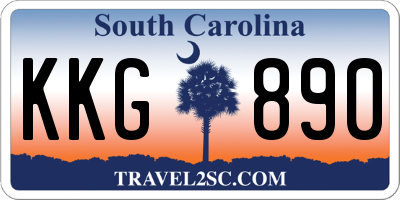 SC license plate KKG890