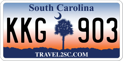 SC license plate KKG903