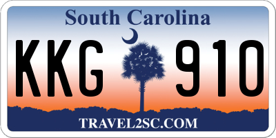 SC license plate KKG910