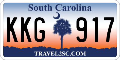 SC license plate KKG917