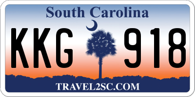 SC license plate KKG918