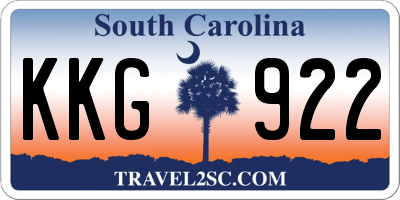 SC license plate KKG922
