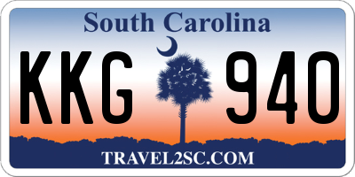 SC license plate KKG940
