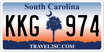 SC license plate KKG974
