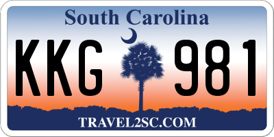 SC license plate KKG981