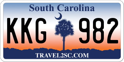 SC license plate KKG982