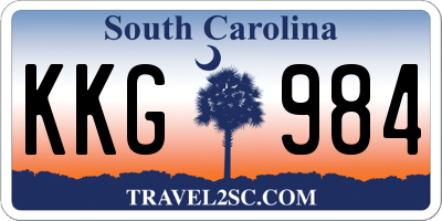 SC license plate KKG984