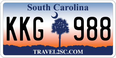 SC license plate KKG988