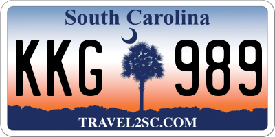 SC license plate KKG989