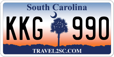 SC license plate KKG990