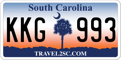 SC license plate KKG993
