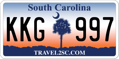 SC license plate KKG997