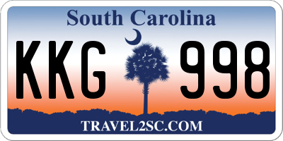 SC license plate KKG998
