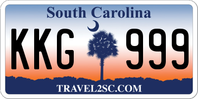 SC license plate KKG999