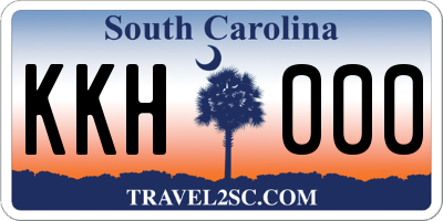 SC license plate KKH000