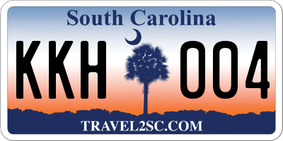 SC license plate KKH004