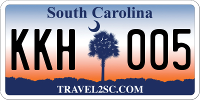 SC license plate KKH005