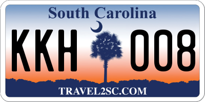 SC license plate KKH008