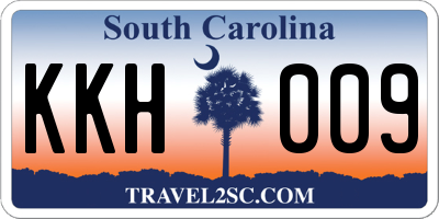 SC license plate KKH009