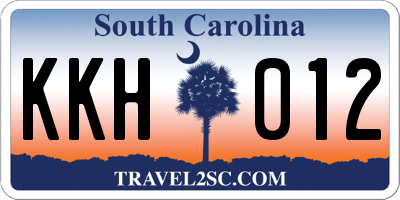 SC license plate KKH012