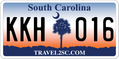 SC license plate KKH016