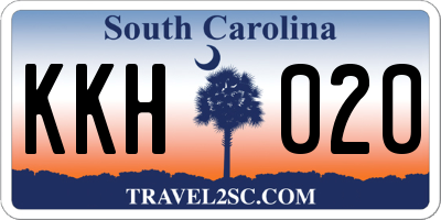 SC license plate KKH020