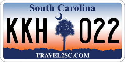 SC license plate KKH022