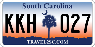 SC license plate KKH027