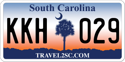 SC license plate KKH029