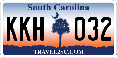 SC license plate KKH032