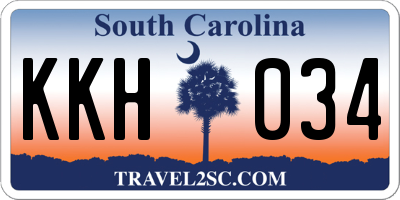 SC license plate KKH034