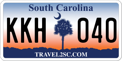 SC license plate KKH040