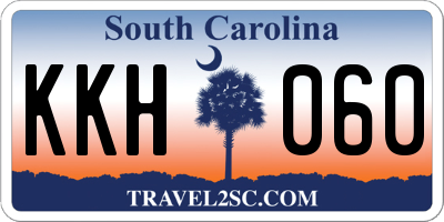 SC license plate KKH060