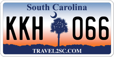 SC license plate KKH066