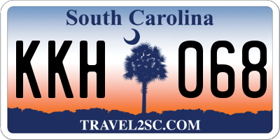 SC license plate KKH068