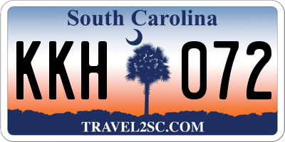 SC license plate KKH072