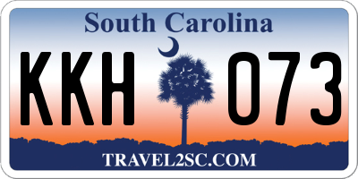 SC license plate KKH073
