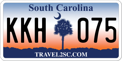 SC license plate KKH075