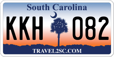 SC license plate KKH082