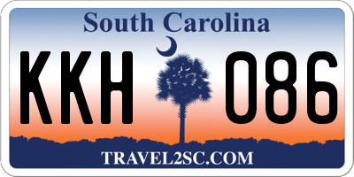 SC license plate KKH086