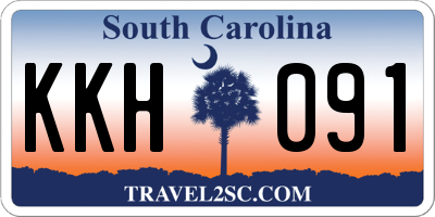 SC license plate KKH091