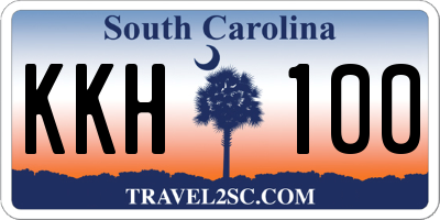 SC license plate KKH100